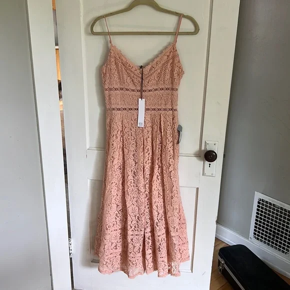 Nsr Dresses | Nwt - Nsr Midi Dress | Color: Pink | Size: M | Megn5504's Closet
